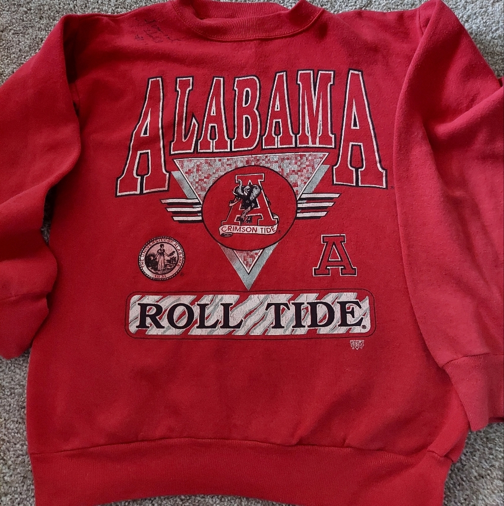 90s Alabama ROLL TIDE Autographed Vintage Sweatshirt
